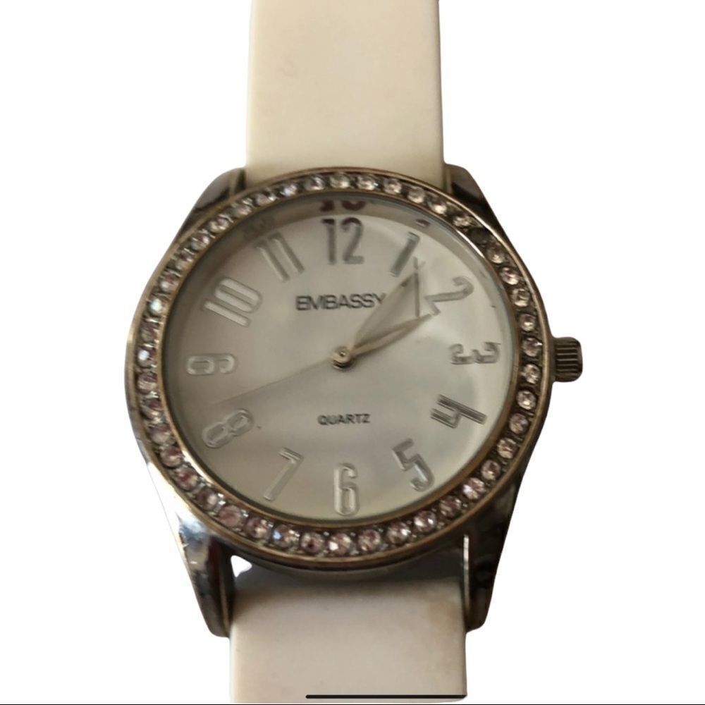 Embassy Watch with white jelly strap.